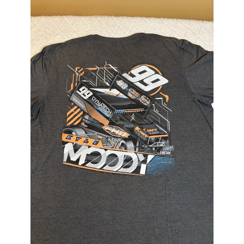 Moody Motorsports Kyle Moody #99 Sprint Car Driver 2 Sided Tee Size XL